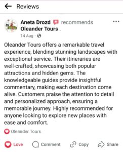 the best travel agency in Sri Lanka - testimonials - oleandertours